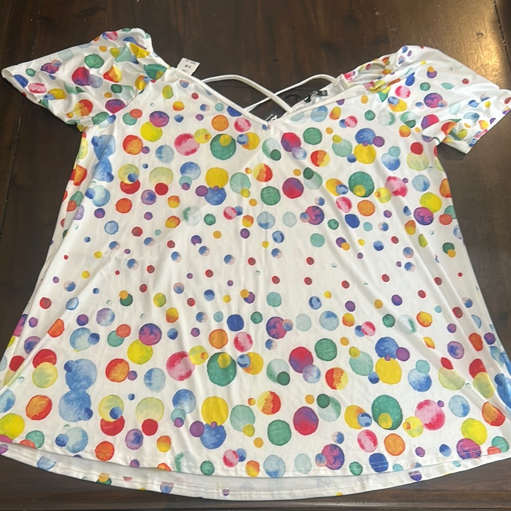 Lilly Colorful Polka Dot Top